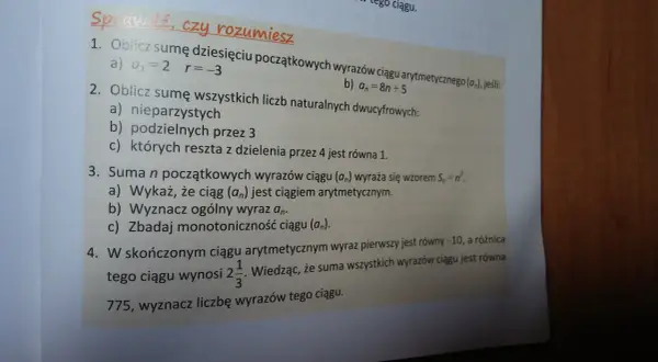 Jak obliczyć sumę ciągu arytmetycznego? Wzory i praktyka