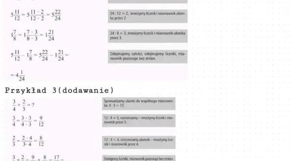 Ułamki o różnych mianownikach: dodawanie i odejmowanie w 4 krokach!