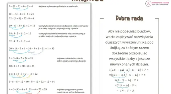 Kolejność działań z nawiasami i potęgami: Opanuj i unikaj błędów!